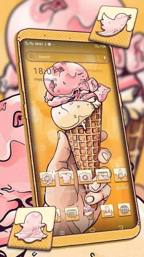 Ice Cream Cone Launcher Theme screenshot 4