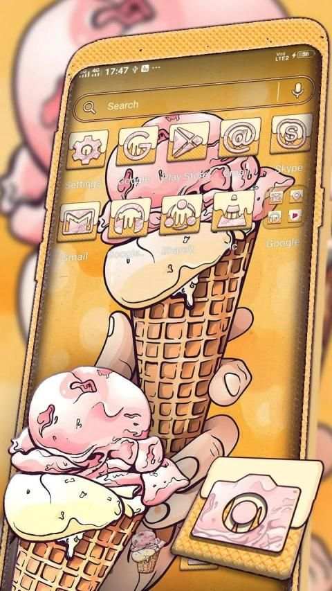 Ice Cream Cone Launcher Theme screenshot 2