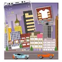 City Illustration Launcher Theme on 9Apps