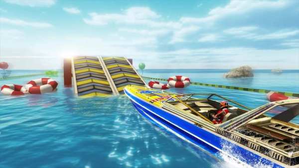 Real Speed Boat Stunts - Impossible Racing Games स्क्रीनशॉट 2