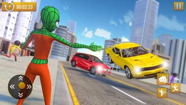 Flying Stickman Spider Rope Hero: Grand City Crime स्क्रीनशॉट 4