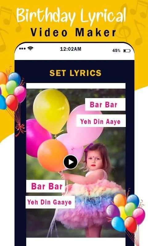 Birthday Lyrical Video Maker screenshot 2