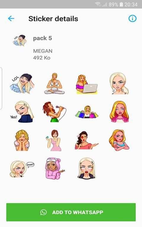 Girly m Stickers for WhatsApp -WAStickerApps screenshot 3