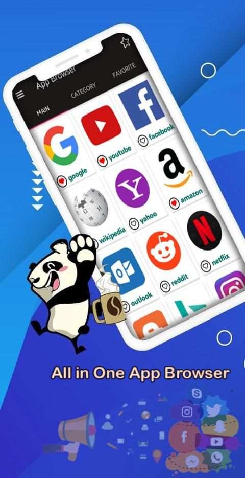 All in One App Browser (social media, network app) स्क्रीनशॉट 1