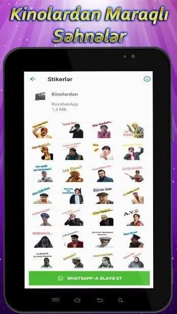 Menim Stikerim - Azerbaijan Stickers for WhatsApp screenshot 7