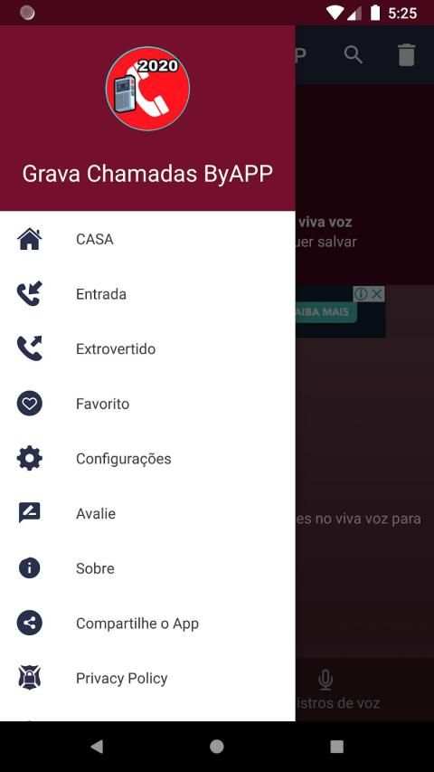 Grava Chamadas 2020 ByAPP screenshot 2