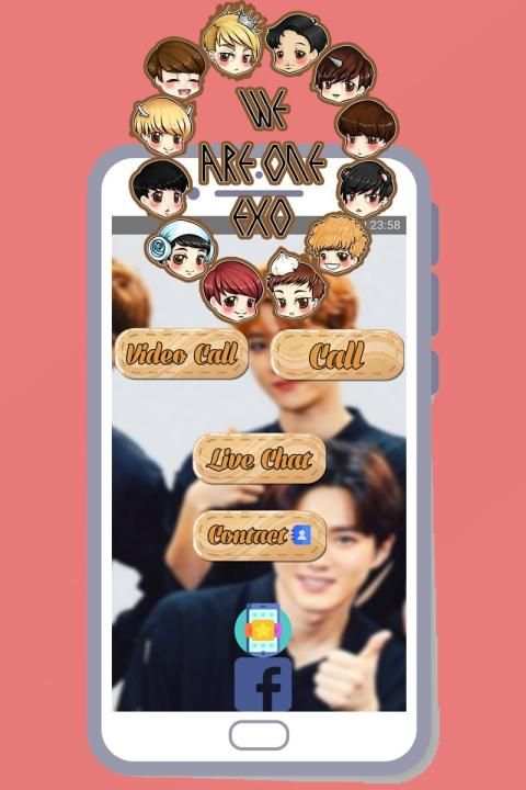 Exo Fake Video Call: Call With Exo Idol kpop Prank screenshot 5