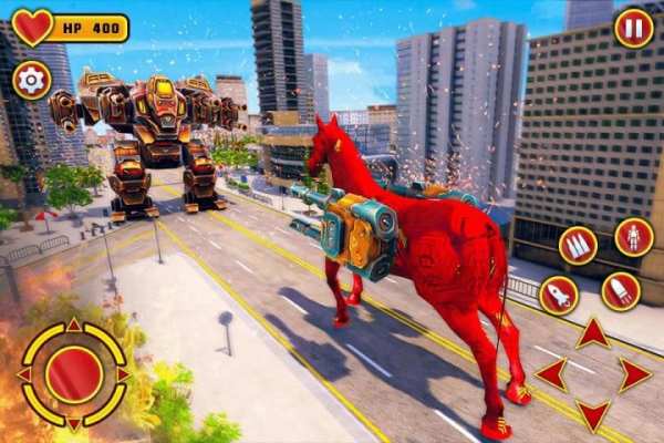 Flying Horse Robot Transform: Horse Shooting Games screenshot 2