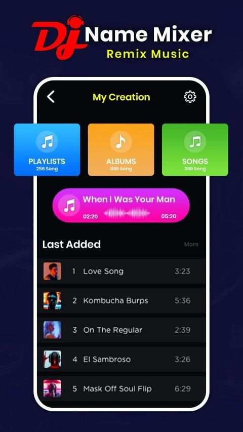 Mix Name To Song - DJ Name Music Player screenshot 2