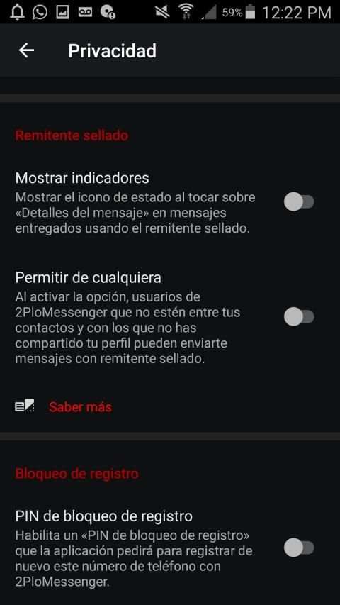 2Plo Messenger Mensajería instantánea screenshot 4